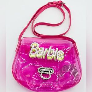 Barbie Vinyl Dark Hot Pink Clear Shoulder Bag Crossbody Bag Forever 21 Rare